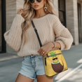 thumbnail image 4 of HELLHERO Durable Shoulder Bag for Daily Storage Everyday Travel, PU Leather Lightweight Fashion Women Single Shoulder Bag, Sunglasses Pineapple in Coconut, 4 of 7