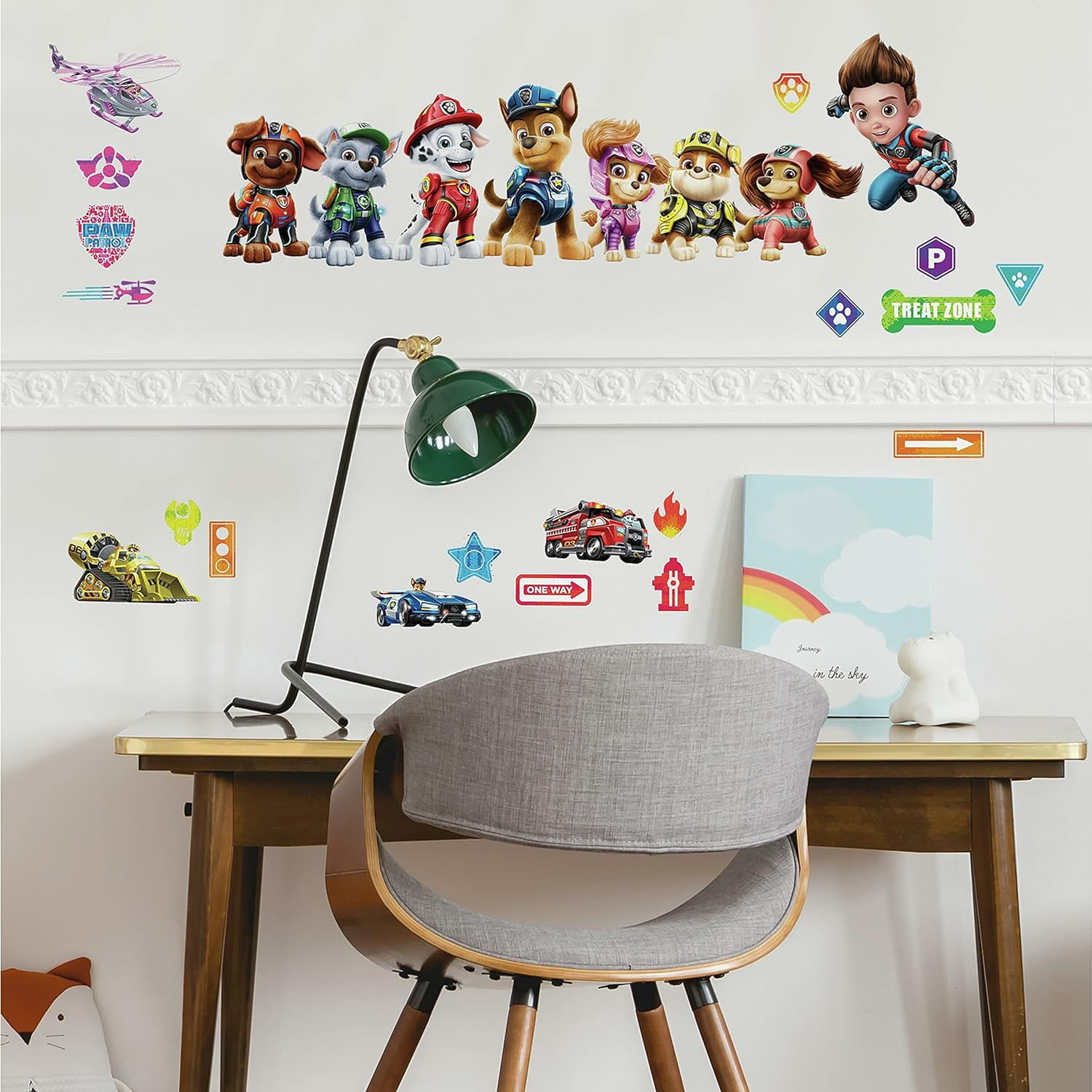 RoomMates Paw Patrol Movie Peel & Stick Wall Decals, 1.94 in x 7.18 ins x 9.38 in