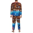 thumbnail image 5 of Kll Animals On Noah'S Ark2 Sleepwear Mens Flannel Pajamas,Long Cotton Pj Set, 5 of 9