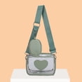 thumbnail image 4 of Bolso bandolera de PVC transparente Love Fashion Shoulder Bag con bolso pequeño (verde), 4 of 8
