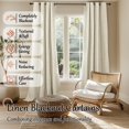 thumbnail image 2 of Cortinas opacas Lajode, 100% lino, 230 x 229 cm, 2 paneles, color natural, 2 of 9