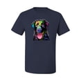 thumbnail image 2 of Love Can Make a Tail Wag Pitbull Dog Lover Men's Graphic T-Shirt, Navy, 4XL, 2 of 3