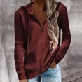 thumbnail image 1 of Sudaderas Con Cremallera Sudaderas Con Cremallera De Manga Larga Abrigo De Punto Acanalado Abrigo De Suéter Sudaderas Con Capucha De Manga Larga De Punto Acanalado Mujeres Sueltas ANGGREK Otros, 1 of 6