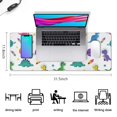 thumbnail image 5 of Long Mouse Pads for Desk,White Dinosaurs Space Pattern Desk Mats on Top Of Desks, Desk Mouse Pad Extra Large with 3mm Non-Slip Base and Stitched Edge for Gaming,Office,Work,Home 31.5"x11.8", 5 of 6