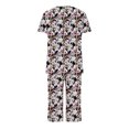 thumbnail image 4 of Qiopertar Ensemble de Pyjama à Manches Courtes et Col Rond pour Femmes avec Poches, Livraison Gratuite, 4 of 6