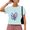 1-Blue, variant on Women's Blue Watercolor Purple Lupine Wildflower Bee Bouquet Graphic Short Sleeve Crop T-Shirt Breathable Crewneck XS-XL Top