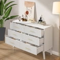 thumbnail image 4 of 6 Drawer Dresser for Bedroom, 46.85" Wide Modern Wood Chest of Drawers with Fluted Design, Boho Dresser TV Stand for Closet, Living Room, Hallway, 4 of 7