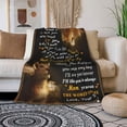 thumbnail image 4 of to My Mom Blanket from Son Love Letter Lion Blanket Gift for Mom Soft Cozy Personalized Flannel Blankets Fits Couch Sofa for Mother''s Day Birthday Christmas Thanksgiving 50"x60", 4 of 6
