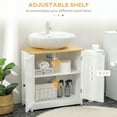 thumbnail image 4 of kleankin Modern Bathroom Sink Cabinet, Under Sink Storage Cabinet with Double Doors and Adjustable Shelf, Bathroom Vanity, White, 4 of 9