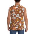 thumbnail image 4 of Bixox Men's Floral Hippie Mushrooms Printed Shirt Sleeveless Fitness Tank Top-Medium, 4 of 7