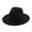Black, variant on Walbest Women Lady Classic Felt Wide Brim Floppy Panama Hat Belt Buckle Wool Fedora Hat