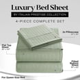 thumbnail image 2 of Striped Bed Sheet Set 1800 Luxury Soft Microfiber Deep Pocket 3-Piece Bedding Set - Wrinkle, Stain, Fade Resistant - Sage Green Queen, 2 of 4