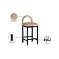 thumbnail image 2 of Meridian Furniture Conrad Beige Velvet Counter Stool, 2 of 9