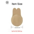 thumbnail image 2 of Luxtrada Women Adhesive Lift Invisible Bra Backless Nipplecovers Push Up Bra Strapless Sticky Rabbit Ear "Skin, DD-DDD Cup", 2 of 8