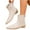 #143-White, variant on Wowcloth Women's Suede Ankle Boots – Fashion Casual Pointed Toe Low Heel in Solid Color with British Style for Versatile Wear