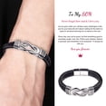 thumbnail image 2 of Pulsera de cuero de acero inoxidable para viajeros de moda europea y americana Pulsera de acero inoxidable con giro magnético lovemyson para hombre, 2 of 5