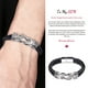 thumbnail image 3 of Pulsera de cuero de acero inoxidable para viajeros de moda europea y americana Pulsera de acero inoxidable con giro magnético lovemyson para hombre, 3 of 6