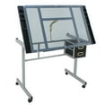 thumbnail image 2 of Drawing Desk Adjustable Glass Drafting Study Table for Diamond/Versatile Art Craft Station With 2 Slide Rolling Wheels and Drawers for Artist Painters Home Office, 2 of 13