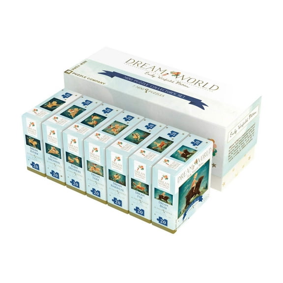 New York Puzzle Company Dream World Mini Puzzle Collector's Set Set of 7 Mini Puzzles