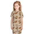 thumbnail image 5 of Balery Squirrel nut backgrounds Conjunto de Pijama Infantil de Manga Corta con Estampado – Ropa de Dormir de Algodón Suave-Small, 5 of 5