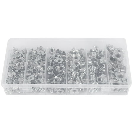 

245PCS Zinc Plated ///M6/M8/M10 Four Claws Nut Speaker Nut T-Nut Blind Pronged Tee Nut Furniture Hardware