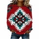 thumbnail image 2 of TaTaai Women Fashion Retro Western Graphic Print Round Neck Regular Shoulder Long Sleeve Sweatshirt Casual Loose Soft Top for Daily Streetwear Office Spring Winter Gift, 2 of 4