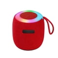 thumbnail image 2 of Portable Bluetooth Speaker with RGB Lights, Mini Subwoofer, TWS Stereo Pairing, Long Battery Life, Waterproof, for Outdoor and Party Use Red, 2 of 6