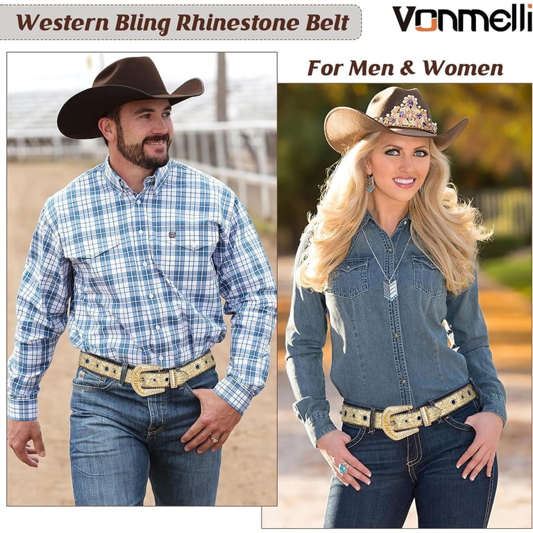 3357 Western Belt For Women,cowgirl Cowboy Jeans Pants With Silver JASGOOD Western Belt for Women Cowgirl Leather Belts for  main image 2