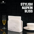 thumbnail image 7 of Radicaln Marble Napkin Holder 5.5 inch White Handmade Dining Table Napkins Holder - Simple Modern Home & Kitchen Paper Towel Holder Countertop For Home Décor, 7 of 7