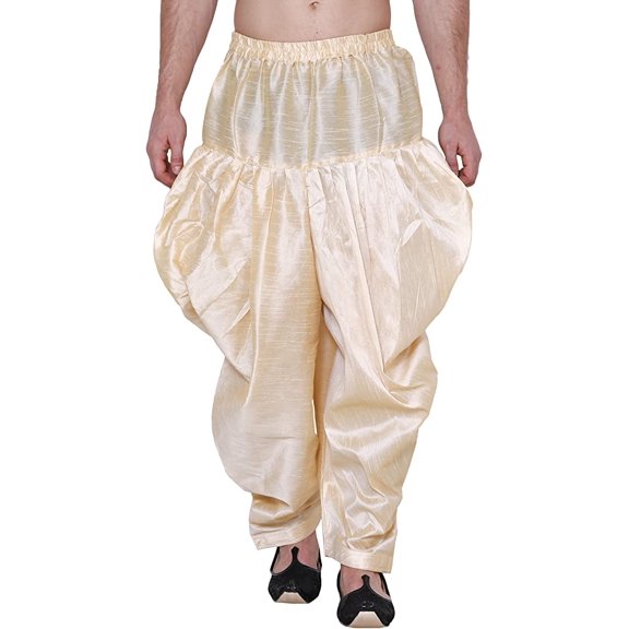 Royal Men's Silk Blend Dhoti & Kurta Set_Gold