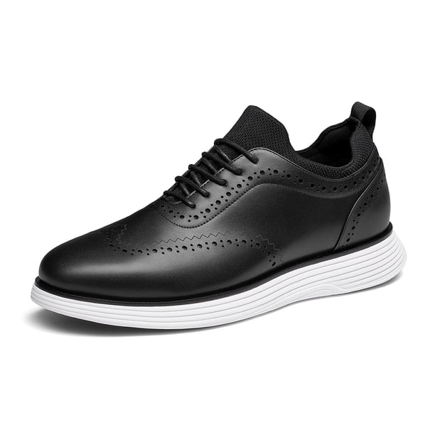 Zapatos Bruno Marc MaxFlex Wingtip Oxford Casual Negro 12