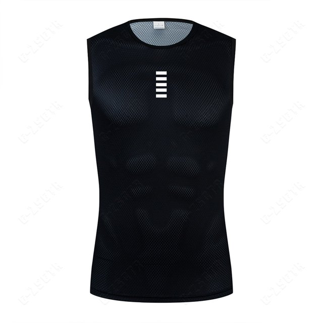 Ropa interior de ciclismo para hombre, chaleco reflectante de secado rápido, elástico, color blanco