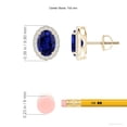 thumbnail image 2 of ANGARA Lab Grown 1.7 Ct Blue Sapphire Studs with Lab Diamond for Women in 14K Yellow Gold (Size-7x5mm) | September Birthstone, Anniversary, Jewelry Gift for Women | Lab-Grown Blue Sapphire Earrings, 2 of 5