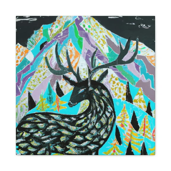 Deer In Splendor Glowing - Canvas