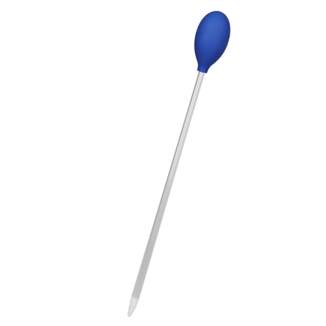 EeaseMX Cambiador de agua para acuario, pipeta alimentadora, limpiador de agua, herramienta de transferencia, herramientas de alimentación (azul con tubo de alimentación de coral de 35 cm de largo)