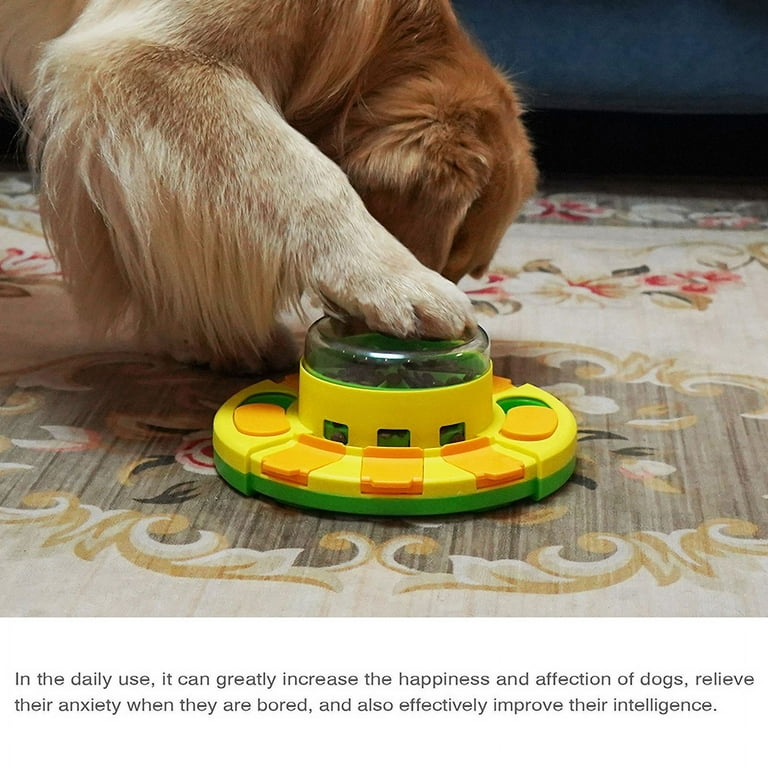Dog Puzzle Toys Interactive Treat Toy Food Dispenser JOSMAX Robot Wheel  Slow
