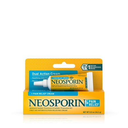 Neosporin + Pain Relief Dual Action Cream,.5 Oz