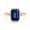Rose Plated, variant on Solitaire Emerald Cut Blue Sapphire Engagement Ring, Stackable Minimalsit Ring, September Birthstone Ring, Blue Gemstone Ring, Handmade Jewelry