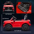 thumbnail image 3 of Qaba Ford Ranger Licensed 12V Ride on Car with Rear Storage, Red, 3 of 10