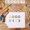 thumbnail image 5 of Abanopi 36pcs 5 Inch Letter and Number Stencils Reusable Washable Alphabet Stencils Environment-friendly PET Art Craft Templates for Painting On Wood Fabric Wall Door Decor Home Sign, 5 of 7