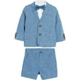 thumbnail image 4 of Lycody Boys Linen Child 2 Pieces Suit Blazer+Shorts Wedding Party Set Kids Spring Summer Clothes Set Child Performance Graduation Sandbeach, 4 of 8