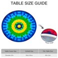 thumbnail image 6 of Colorful Tie Dye Circle Pattern Round Fitted Tablecloth with Elastic Edge,Dining Table Cover Waterproof,Outdoor Round Tablecloth for Camping,Dining,Indoor and Outdoor, 6 of 7