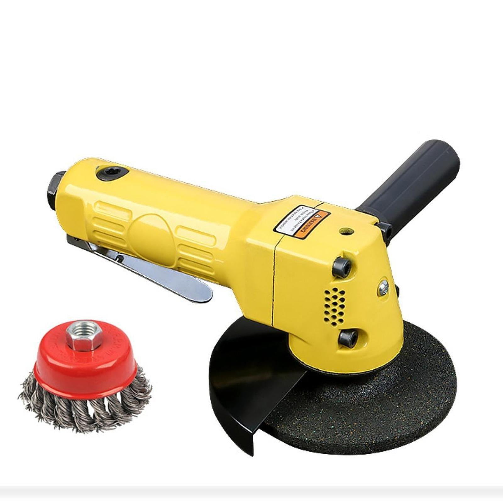 oshhni 4 inch Pneumatic Angle Grinder Rust Remover Press Switch Portable Easy to Assemble High Speed Deruster Polisher for Deburring