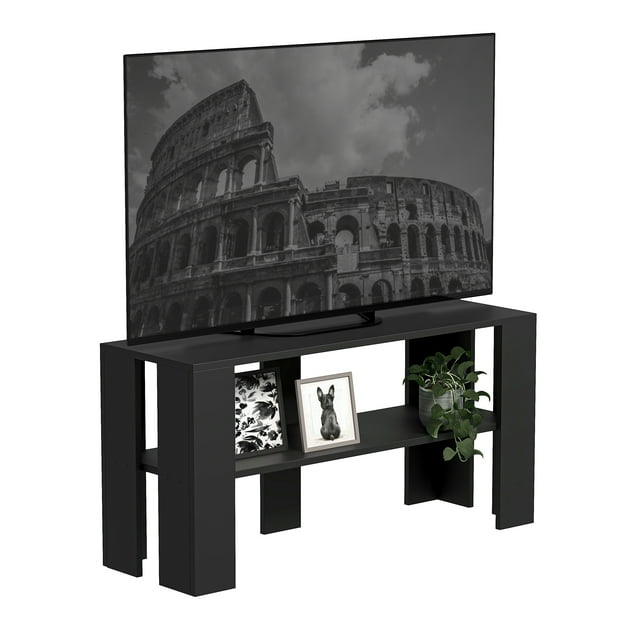 Mueble Mesa para Tv Enso Moru Color Negro, Mueble Organizador Moderno |90x45x30cm|
