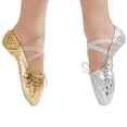 thumbnail image 2 of Naierhg Women Dance Shoes Pointe Gymnastics Sequins Faux Leather Ballet Dance Shoes, 2 of 7