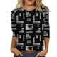 thumbnail image 1 of Gibobby Blusa Casual Para Mujer Blusa de manga cuartos con cuello redondo y estampado de mariposas a la para mujer（Negro， XXL), 1 of 5