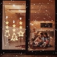 thumbnail image 4 of 3Pcs Christmas Window Lights Decorations, Battery Powered Christmas Window Hanging Warm White Lighted Tree Bell Star Shaped LED Sucker Lamp, 4 of 5