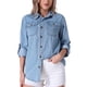 thumbnail image 1 of Chaqueta de mezclilla para mujer INSPIRE CHIC, camisa de manga larga con botones y bolsillos, 1 of 5