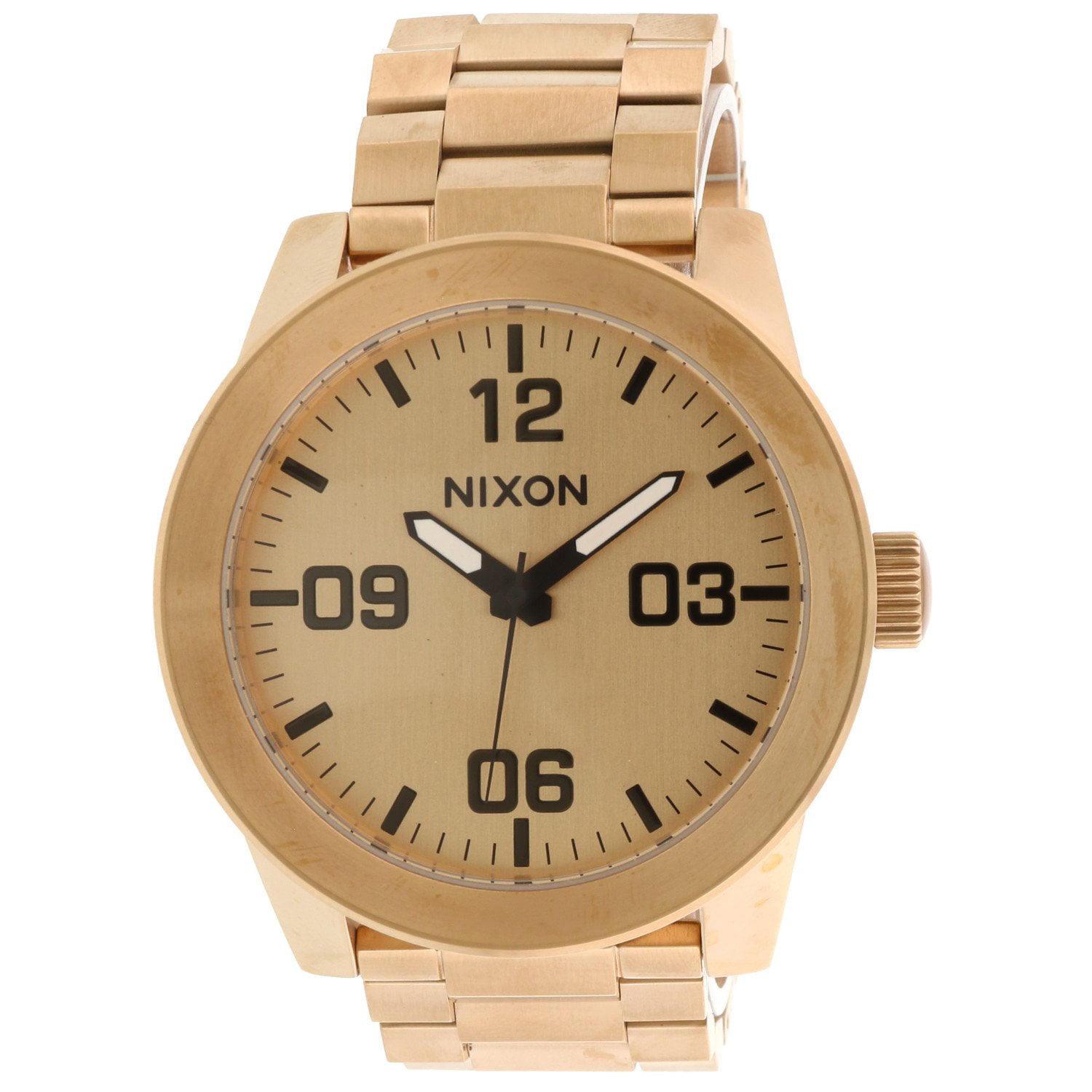 Nixon Men's Corporal SS A346897 Rose-Gold Stainless-Steel Japanese 