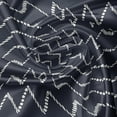 thumbnail image 5 of Ambesonne Navy Blue Valance Pack of 2, Chevron Zigzag Themes, 42"X18", Navy Blue and White, 5 of 5